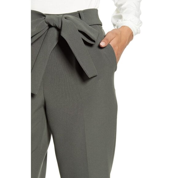 💕HALOGEN💕 High Waisted Tie Waist Ankle Pants - Picture 6 of 10